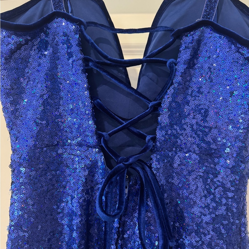 Blue Sparkly Prom Dress - Picture 5 of 6
